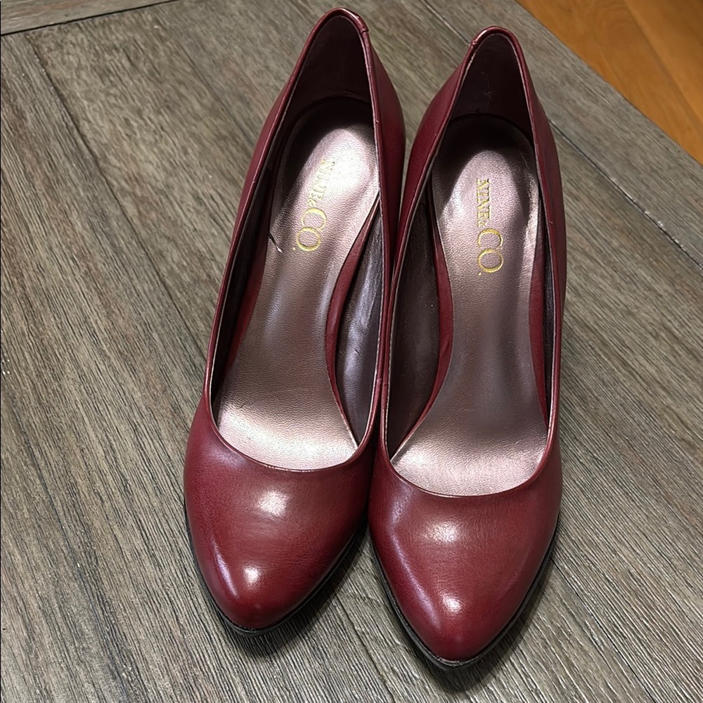 Nine & Co Red Stiletto Heels Classic Elegance